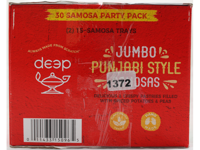 Jumbo Punjabi Style Samosas (30 pieces) (4.6lb)