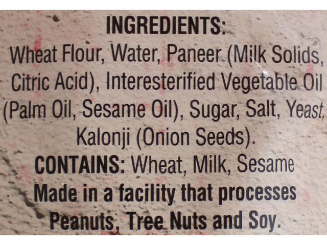 Paneer Kulcha (4 pieces) (8.5oz)