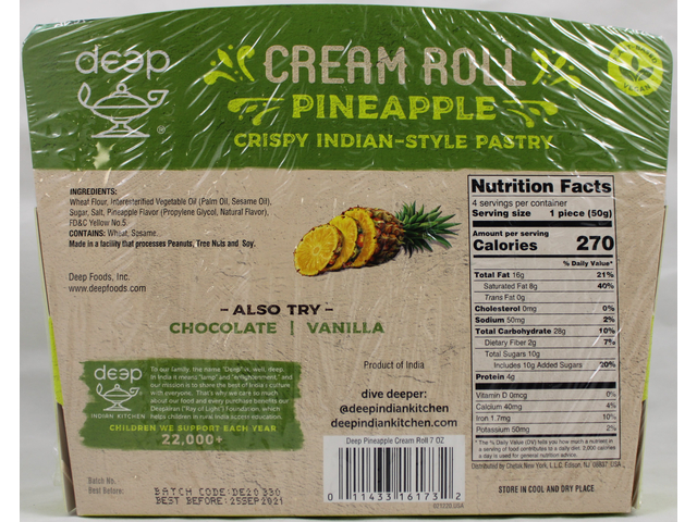 Cream Rolls-Pineapple 4 Piece (7oz)