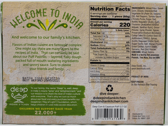 Puff Pastry Corn &Capsicum (12.7oz)