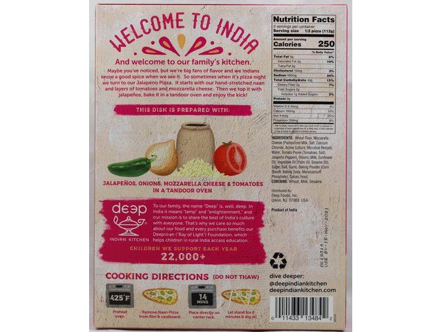 Jalepeno Naan Pizza 7.9 oz