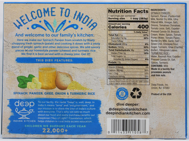 Spinach Pnr W/Turmeric Rice 9 oz.