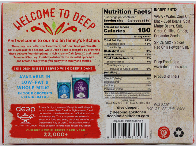 Deep Dahi Vada 10p-9oz