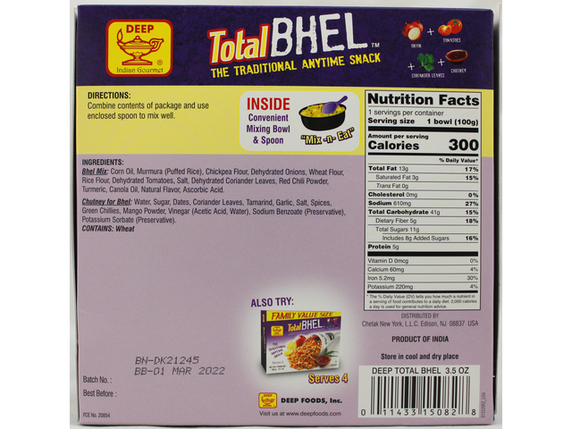 Deep Total Bhel 3.5 oz