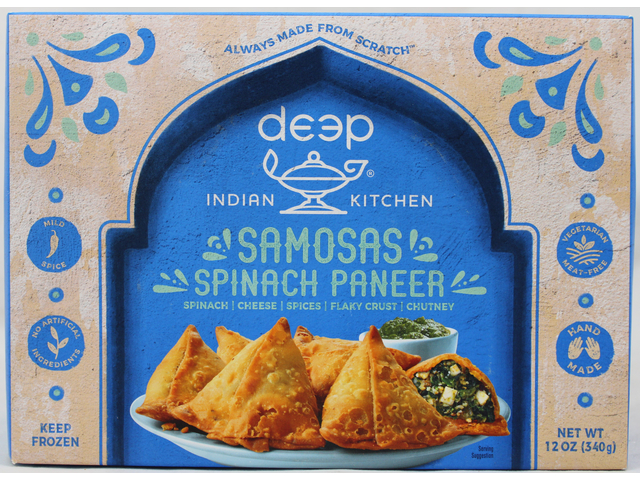 Spinach Paneer Samosas (6 pieces) (12oz)