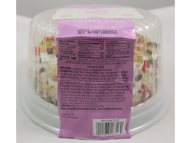 Cassata Eggless Cake (15.9oz)