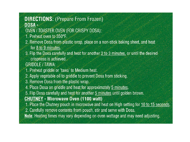 Onion Rava Masala Dosa 4p-14oz