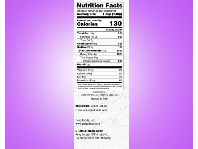 Chikoo Slices (12oz)