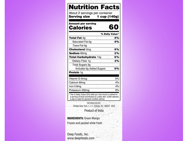 Diced Green Mango (12oz)