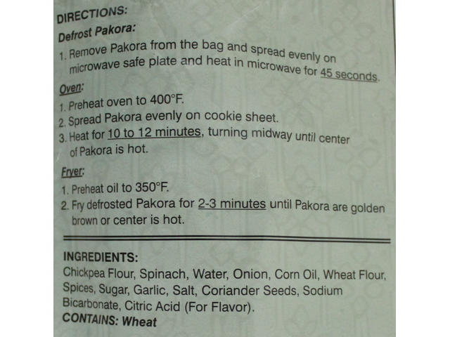 Spinach Pakora (10oz)