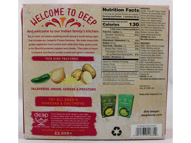 Jalapeno Cheese Samosas (24 pieces) (22.4oz)
