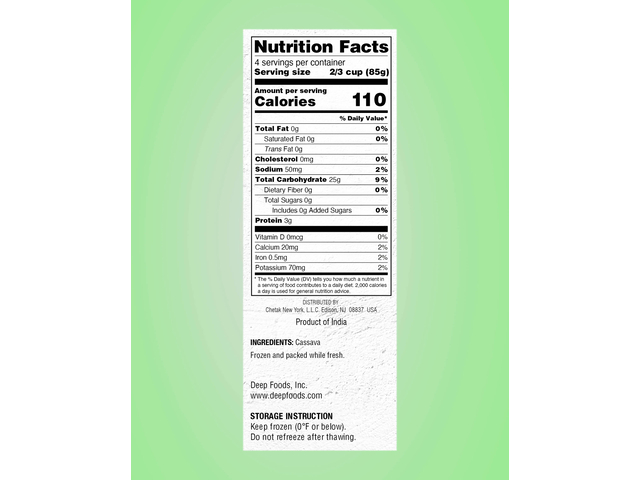 Tapioca (Cassava) Diced (12oz)