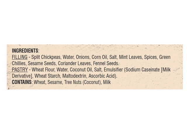 Cocktail Samosas-Channa (50 pieces) (15oz)