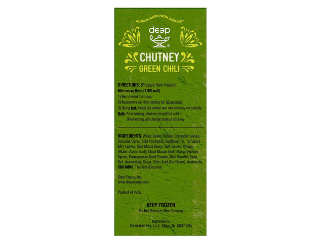 Green Chili Chutney Quick Cups (10oz)