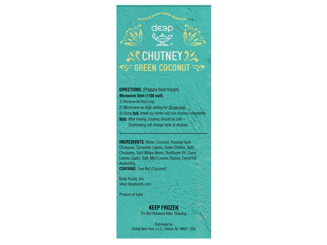 Green Coconut Chutney Quick Cups (10oz)
