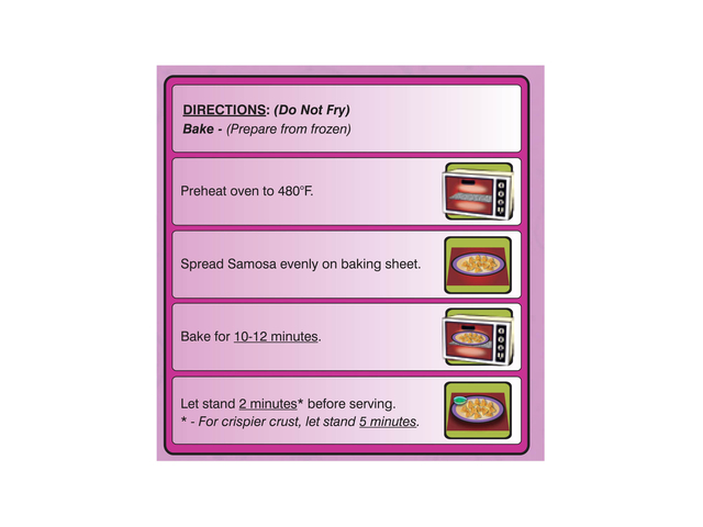 Cocktail Samosas-EasyBake (50 pieces) (15oz)