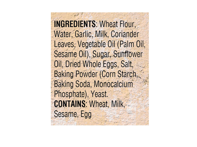 Garlic Naan (3 pieces) (8 oz)