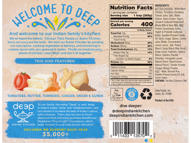 Butter Chicken W/Cumin Rice 9oz