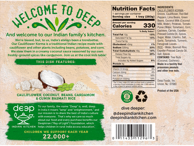 Cauliflower Korma W Cumin Ric 10 oz