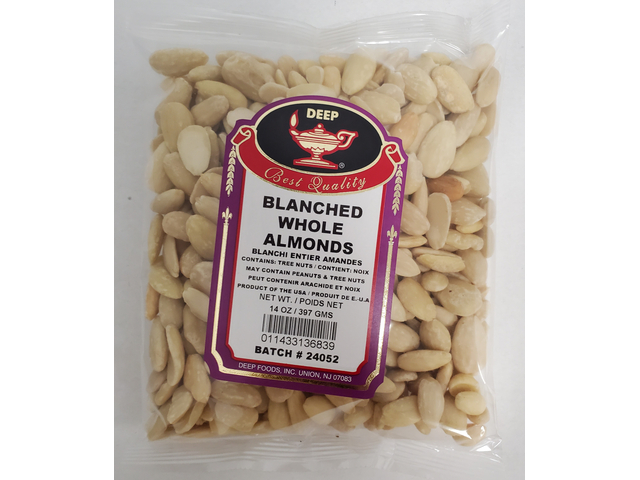 Whole Blanched Almonds 14 oz