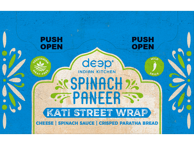 Spinach Paneer Kati Street Wrap