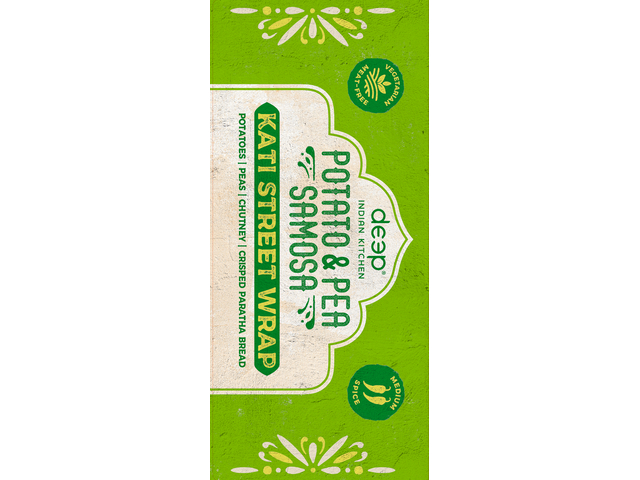 Potato Pea Samosa Kati Street Wrap