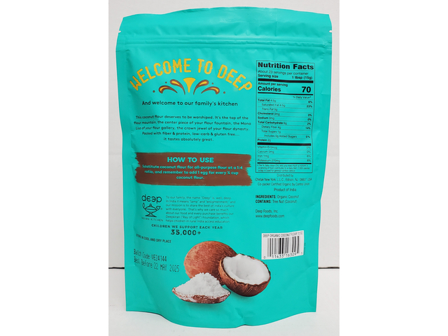 Organic Coconut Flours 12 oz