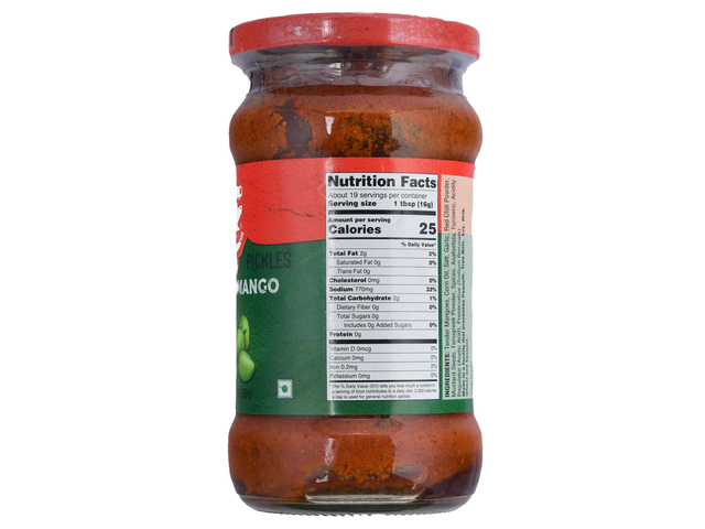 Tender Mango Pickle Without Garlic (10.5oz)