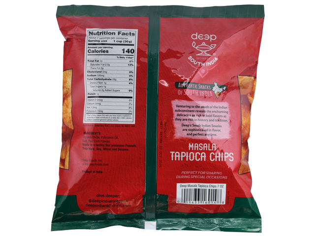 Masala Tapioca Chips (7oz)