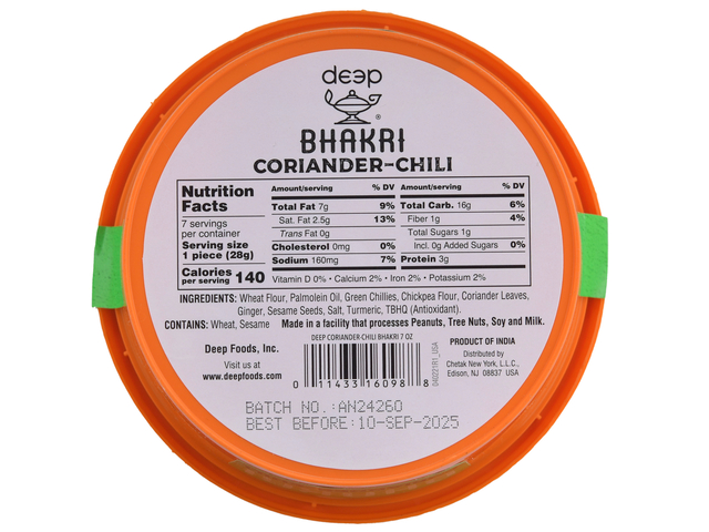 Coriander-Chili Bhakri (7oz)