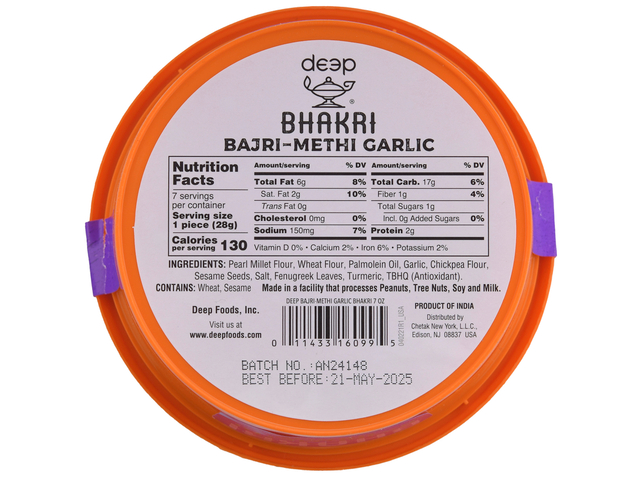 Bajri-Methi Garlic Bhakri (7oz)
