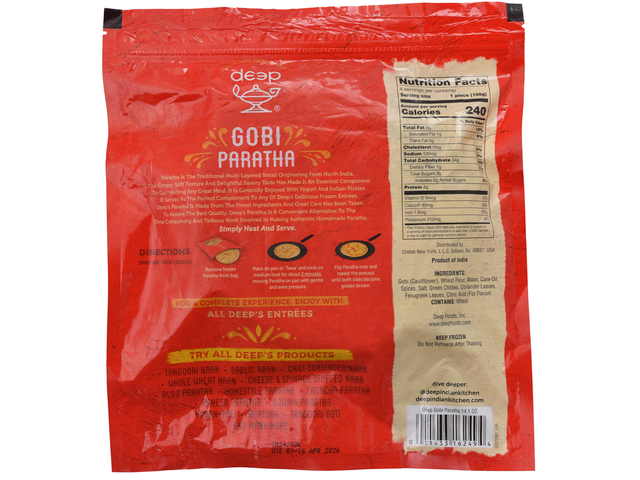 Gobi Paratha (4 pieces) (14.1oz)