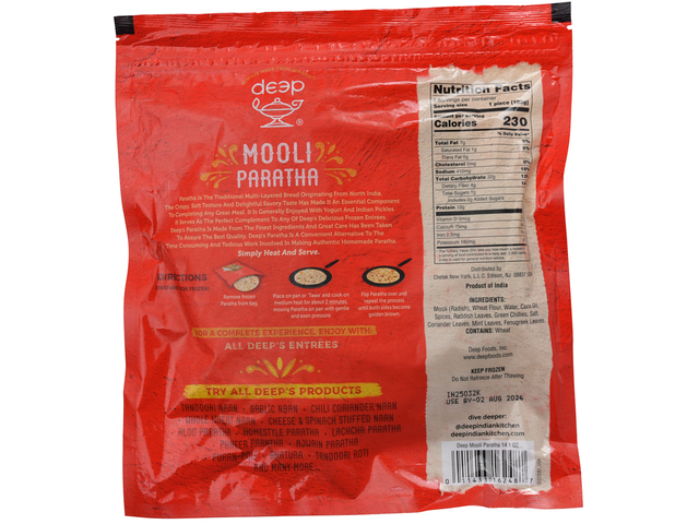 Mooli Paratha (4 pieces) (14.1oz)