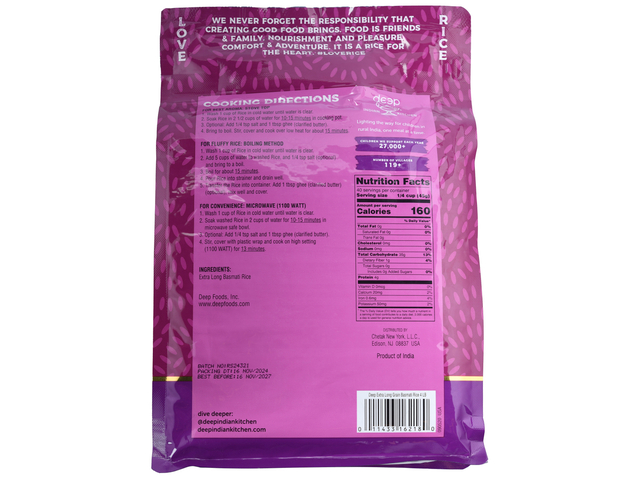 Extra Long Grain Basmati Rice (4lb)