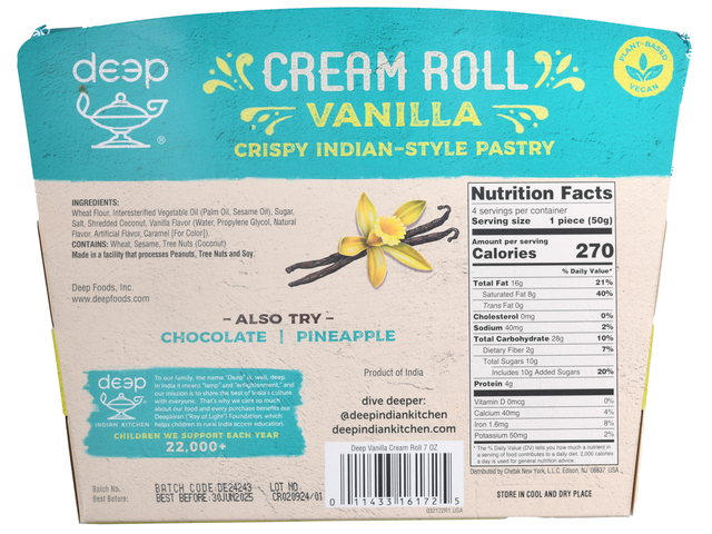 Cream Rolls-Vanilla 4 Piece (7oz)