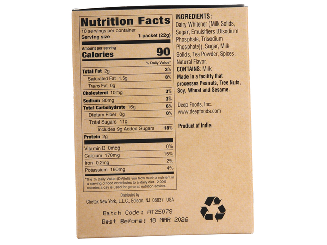 Chai Latte Mix - Masala (10 packets) (7.8oz)