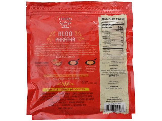 Aloo Paratha (4 pieces) (13.5oz)
