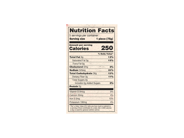 Masala Paratha (5 pieces) (13.2oz)