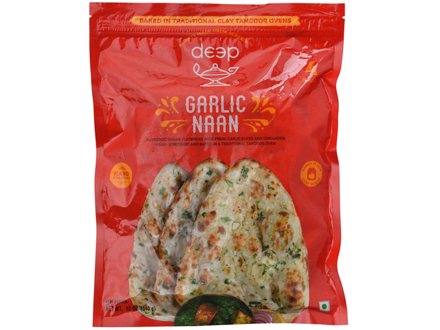 Garlic Naan (4 pieces) (12oz)