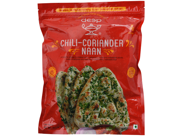 Chili-Coriander Naan (4 pieces) (11.1oz)