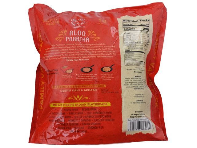 Aloo Paratha Family Pack (16 pieces) (53.6oz)