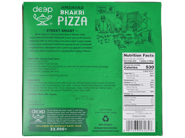 Amdavad Bhakri Pizza Family Pack (8 pieces)
