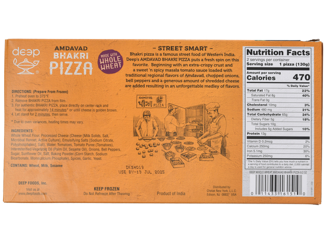 Amdavad Bhakri Pizza Made with Whole Wheat (9.2oz)