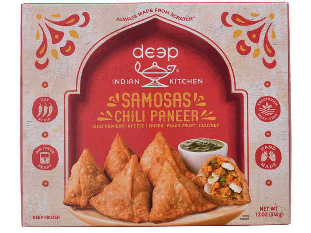 Chili Paneer Samosas (6 pieces) (12oz)